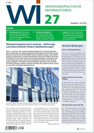 Wohnungspolitische Informationen