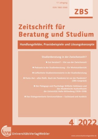 Zeitschrift für Beratung und Studium Zeitschrift für Beratung und Studium