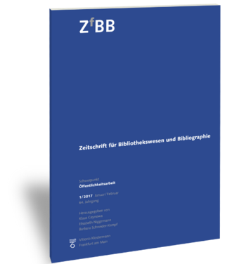 Zeitschrift für Bibliothekswesen und Bibliographie Zeitschrift für Bibliothekswesen und Bibliographie