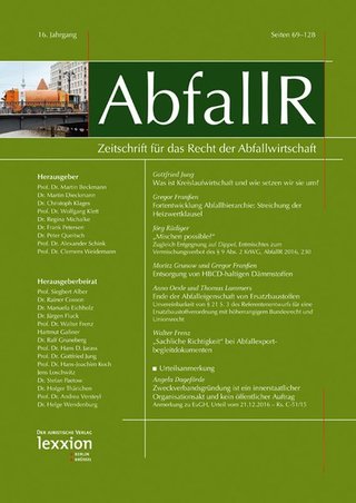 Zeitschrift für das Recht der Abfallwirtschaft - AbfallR Zeitschrift für das Recht der Abfallwirtschaft - AbfallR