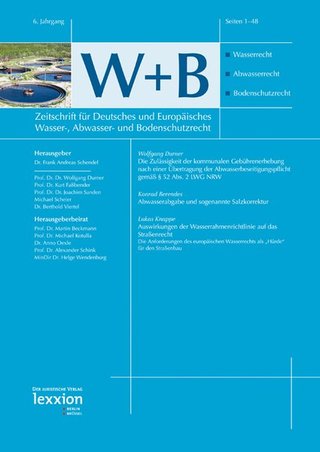 Zeitschrift für Deutsches und Europäisches Wasser-, Abwasser- und Bodenschutzrecht - W+B