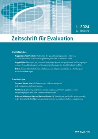 Zeitschrift für Evaluation Zeitschrift für Evaluation