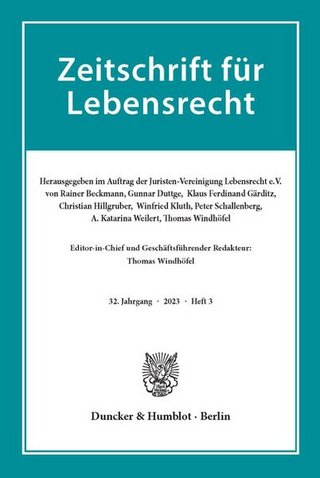 Zeitschrift für Lebensrecht (ZfL) Zeitschrift für Lebensrecht (ZfL)