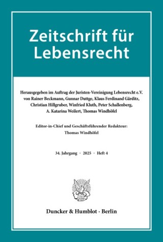 Zeitschrift für Lebensrecht (ZfL) Zeitschrift für Lebensrecht (ZfL)