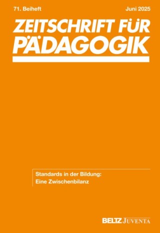 Zeitschrift für Pädagogik Zeitschrift für Pädagogik