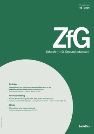 ZFG - Zeitschrift für Gesundheitsrecht
