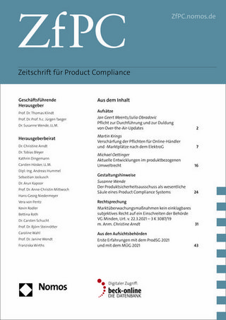 ZfPC - Zeitschrift für Product Compliance