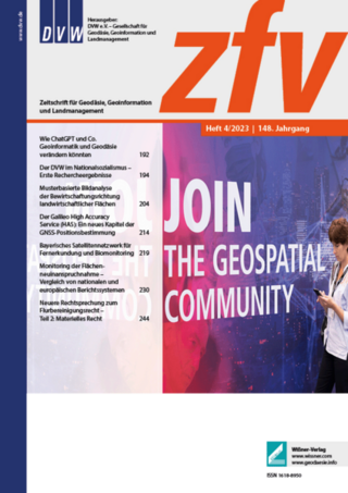 zfv – Zeitschrift für Geodäsie, Geoinformation und Landmanagement zfv – Zeitschrift für Geodäsie, Geoinformation und Landmanagement