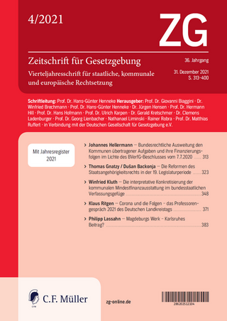 ZG - Zeitschrift für Gesetzgebung ZG - Zeitschrift für Gesetzgebung