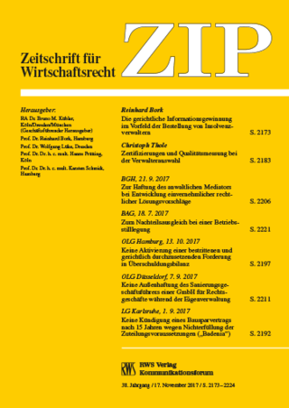 ZIP - Zeitschrift für Wirtschaftsrecht