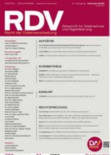 RDV Recht der Datenverarbeitung
