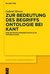 E-Book Zur Bedeutung des Begriffs Ontologie bei Kant
