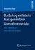 E-Book Der Beitrag von Interim Management zum Unternehmenserfolg
