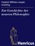 E-Book Zur Geschichte der neueren Philosophie