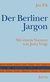 E-Book Der Berliner Jargon