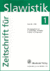Zeitschrift für Slawistik Zeitschrift für Slawistik