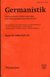 Germanistik Germanistik