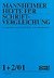 Mannheimer Hefte für Schriftvergleichung Mannheimer Hefte für Schriftvergleichung