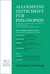 Allgemeine Zeitschrift für Philosophie Allgemeine Zeitschrift für Philosophie