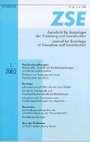ZSE Zeitschrift für Soziologie der Erziehung und Sozialisation